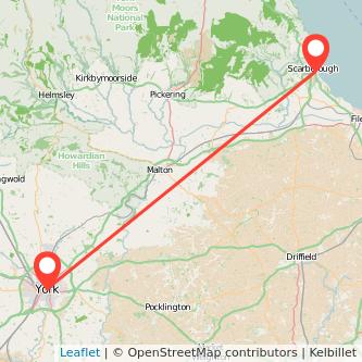 York Scarborough train map
