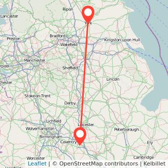 York Rugby train map