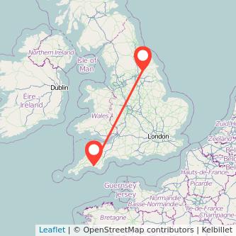 York Plymouth train map