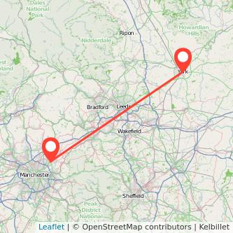 York Oldham train map