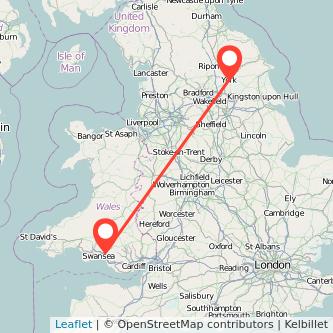 York Neath train map