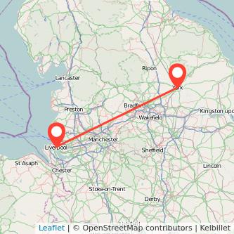 York Liverpool train map