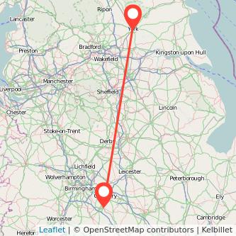 York Leamington bus map
