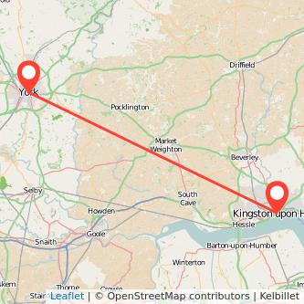 York Hull bus map