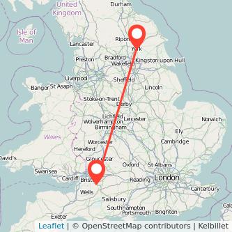 York Bath train map