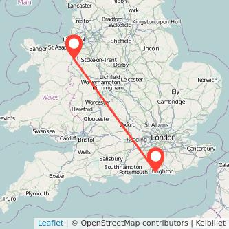 Wrexham Worthing train map