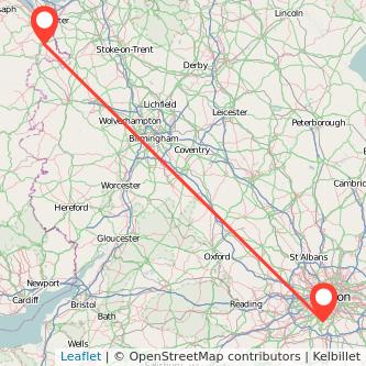 Wrexham Sutton train map