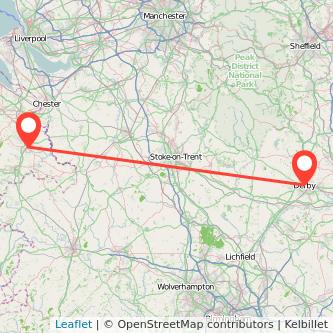 Wrexham Derby train map