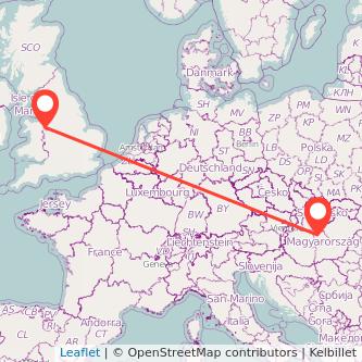 Wrexham Budapest train map