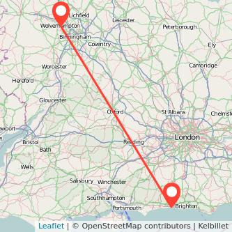 Worthing Wolverhampton train map