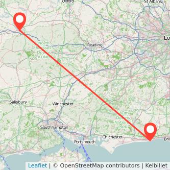 Worthing Swindon bus map