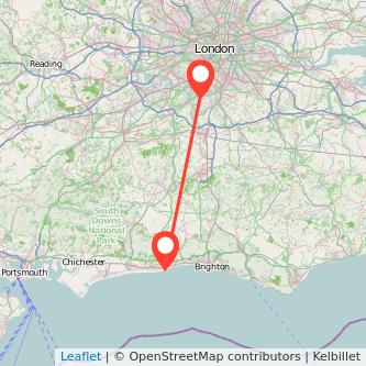 Worthing Sutton train map