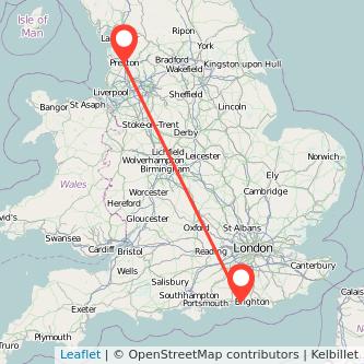 Worthing Preston train map