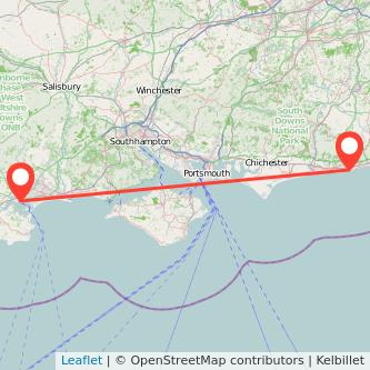 Worthing Poole bus map