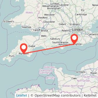 Worthing Plymouth train map