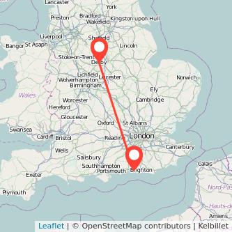 Worthing Derby train map