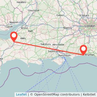 Worthing Bridgwater train map
