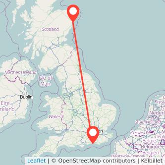 Worthing Aberdeen train map