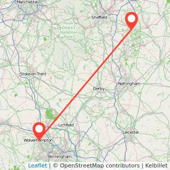 Worksop Wolverhampton train map