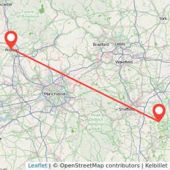 Worksop Preston train map