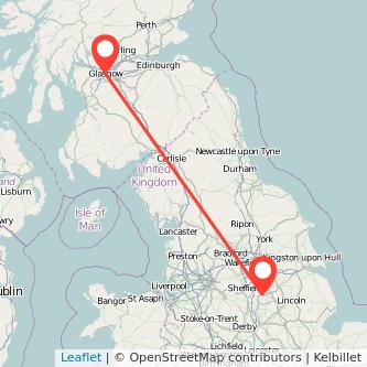 Worksop Glasgow train map