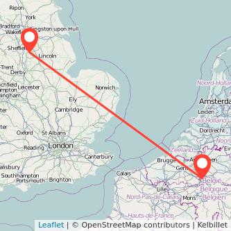 Worksop Brussels train map