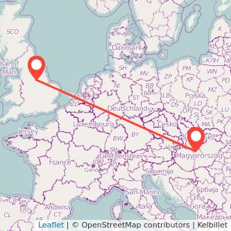 Worksop Budapest train map