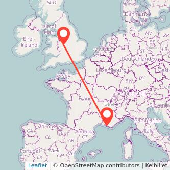 Wolverhampton Marseille train map