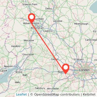 Wolverhampton Wokingham train map