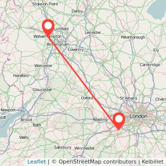 Wolverhampton Woking bus map