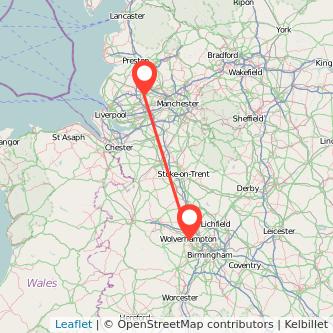 Wolverhampton Wigan train map