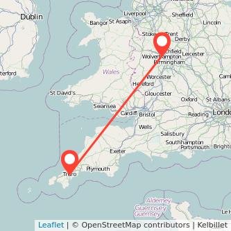 Wolverhampton Truro train map