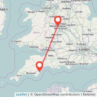 Wolverhampton Torquay train map