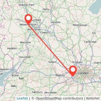 Wolverhampton Staines bus map