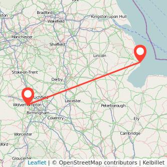 Wolverhampton Skegness bus map