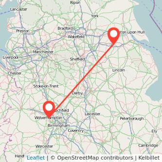 Wolverhampton Scunthorpe bus map