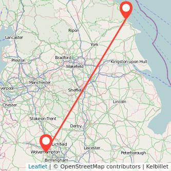 Wolverhampton Scarborough train map