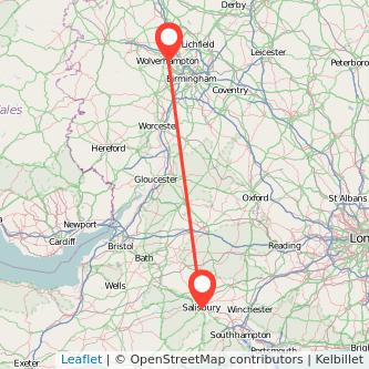 Wolverhampton Salisbury train map