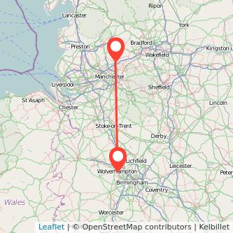 Wolverhampton Rochdale bus map