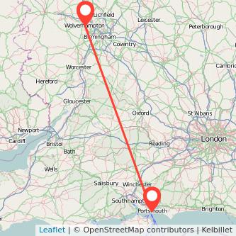 Wolverhampton Portsmouth train map