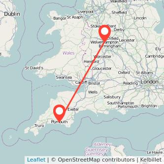 Wolverhampton Plymouth train map