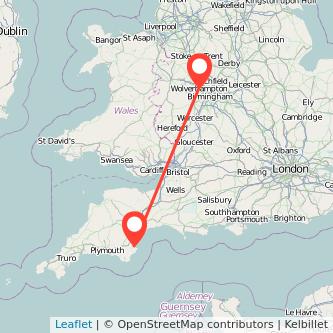 Wolverhampton Paignton train map