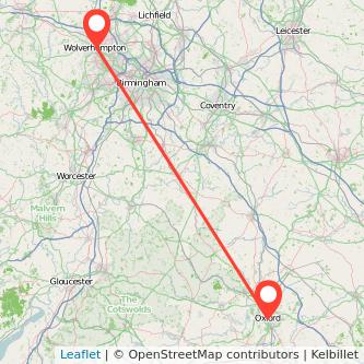 Wolverhampton Oxford train map