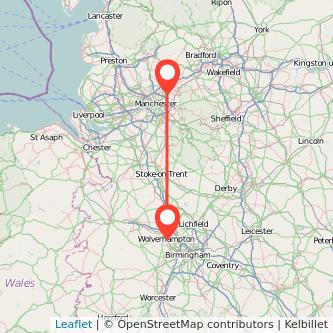 Wolverhampton Oldham bus map