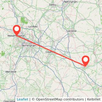 Wolverhampton Northampton train map