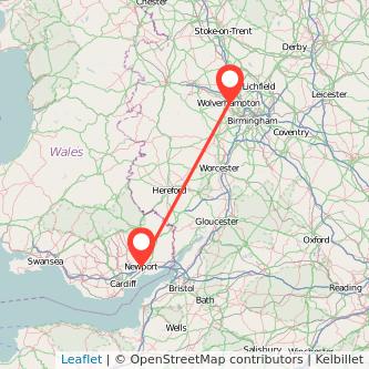 Wolverhampton Newport train map