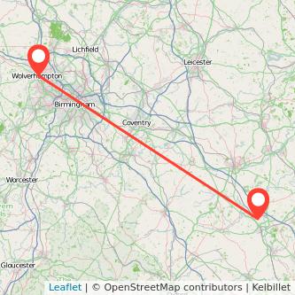 Wolverhampton Milton Keynes train map