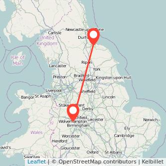 Wolverhampton Middlesbrough bus map