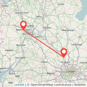 Wolverhampton Luton bus map