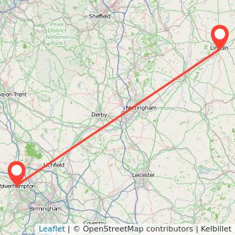 Wolverhampton Lincoln train map